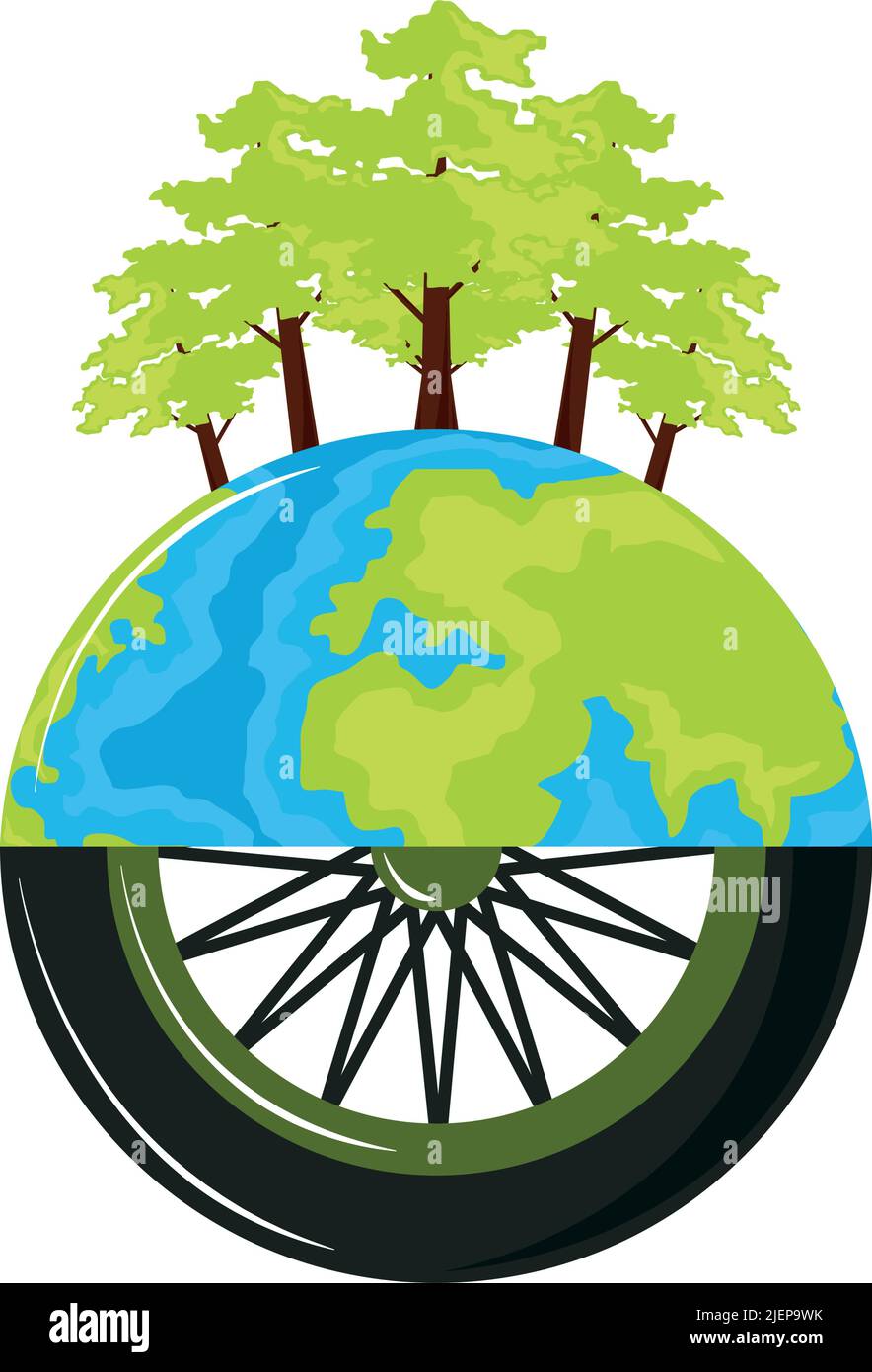 isolated world car free day Stock Vector Image & Art - Alamy