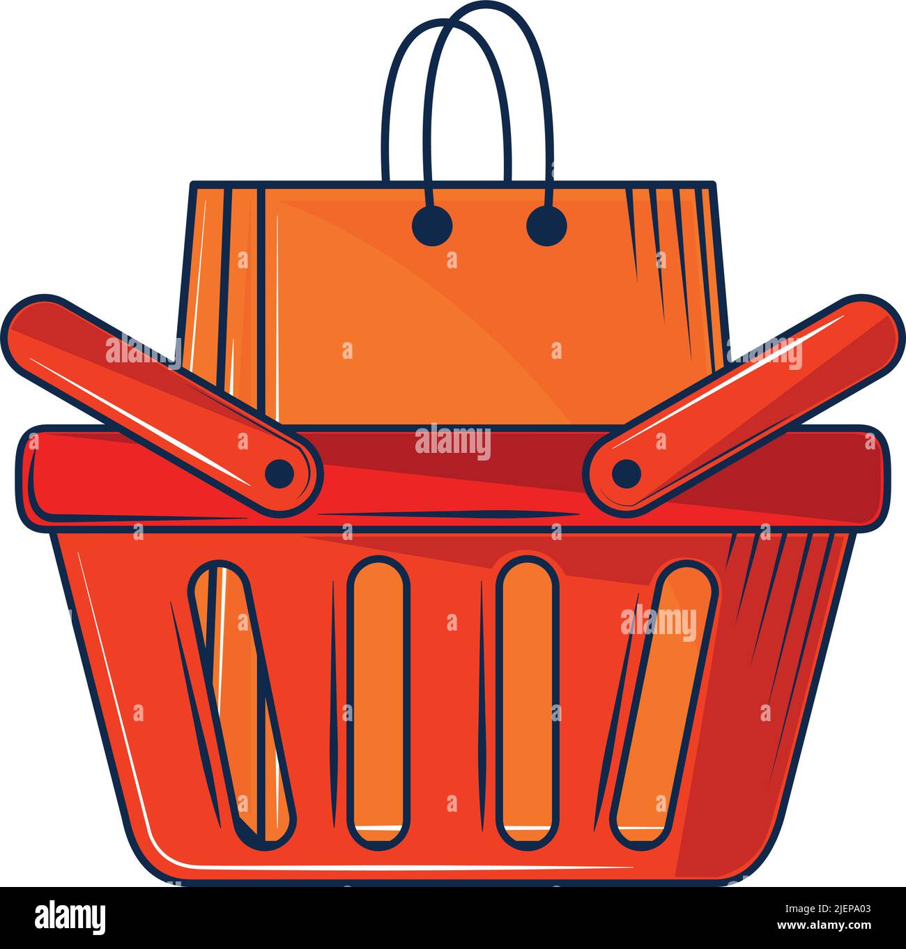 shopping basket and bag Stock Vector Image & Art - Alamy