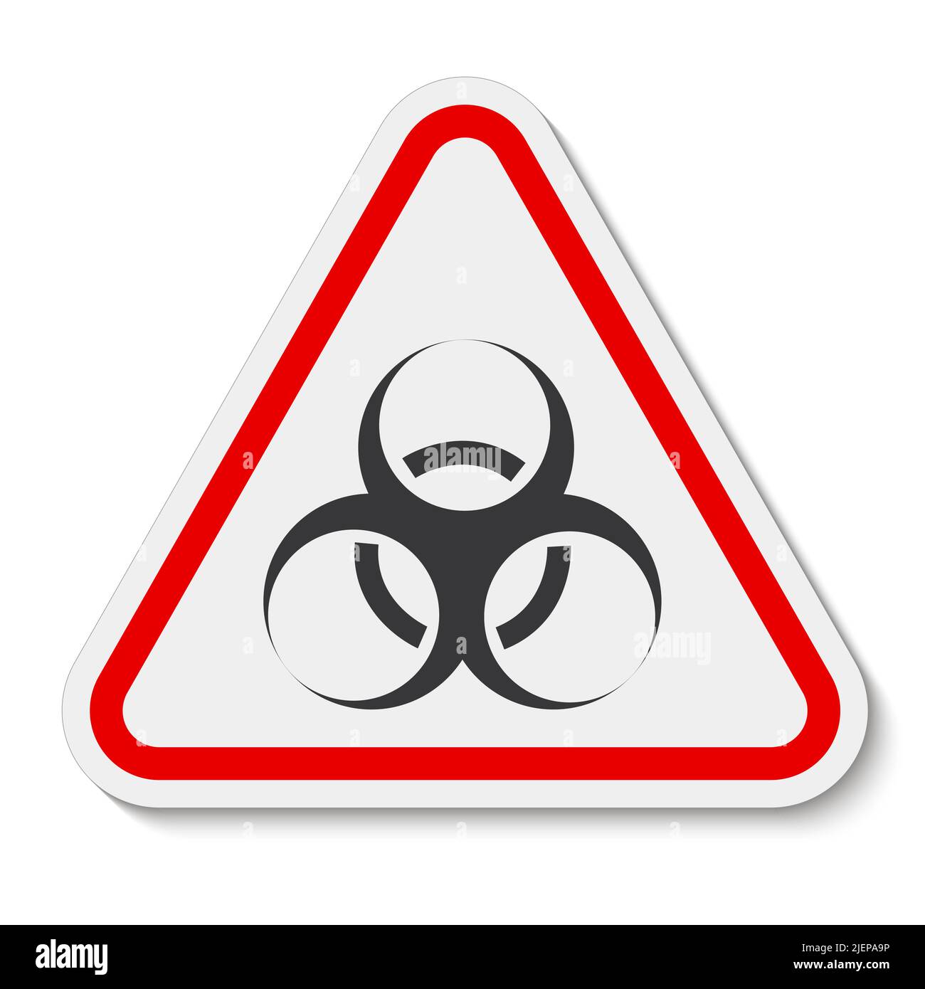 Beware Biological Hazard Symbol Isolate On White Background,Vector Illustration EPS.10 Stock Vector
