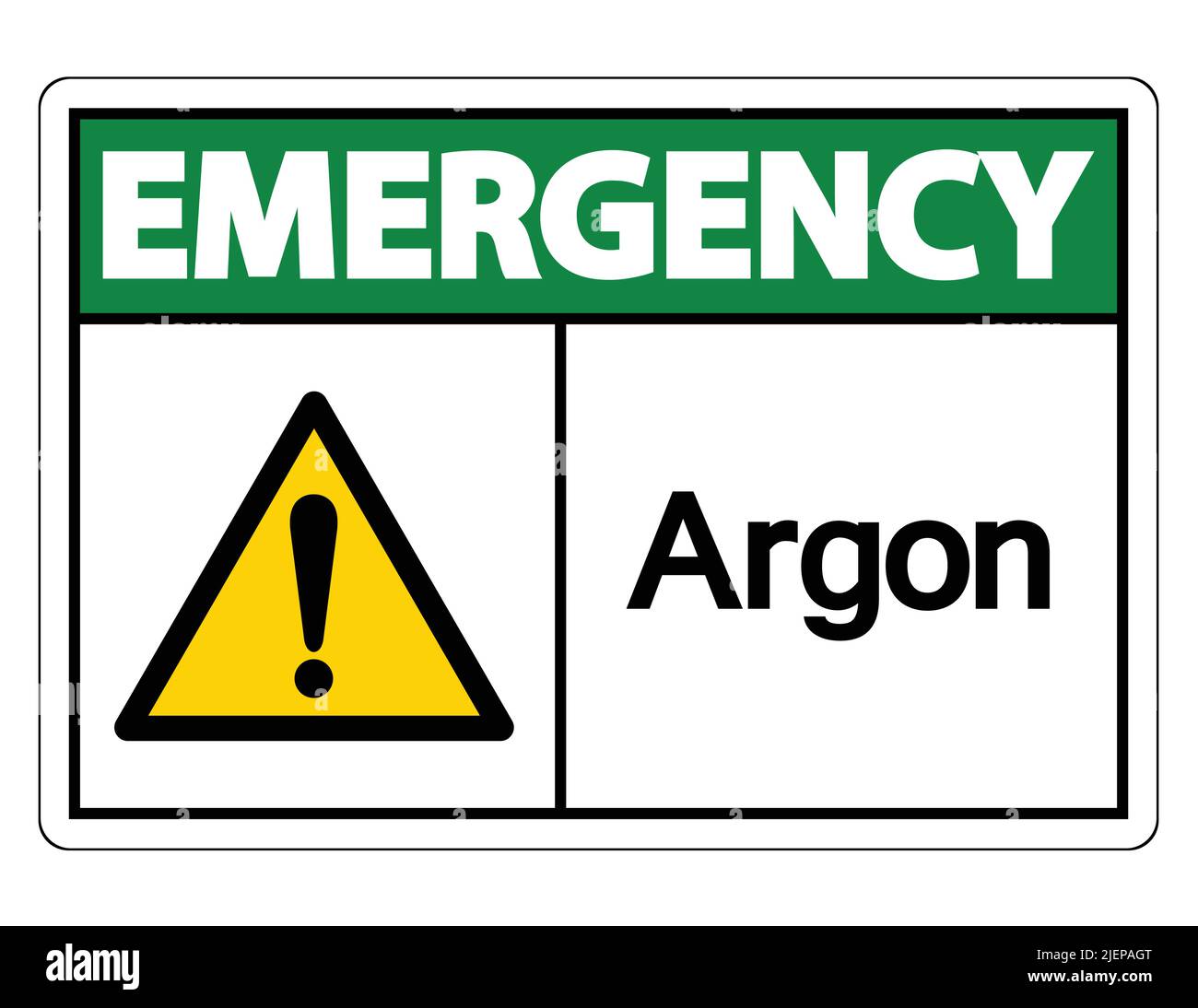 Emergency Argon Symbol Sign Isolate On White Background,Vector Illustration Stock Vector