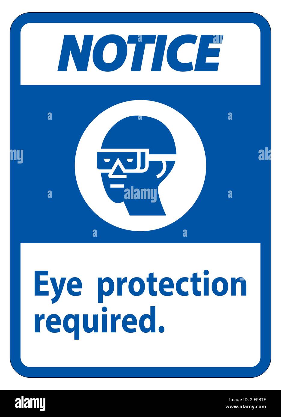 Notice Sign Eye Protection Required Symbol Isolate on White Background ...