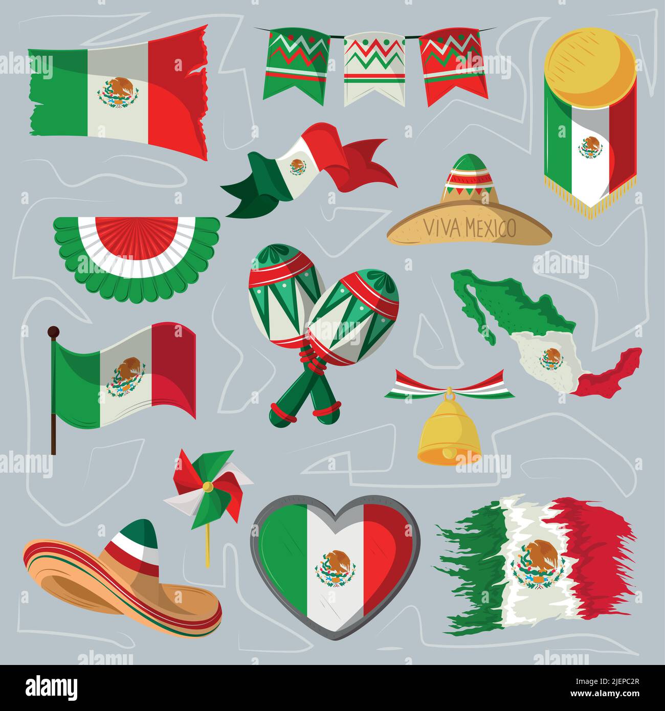 independence mexican day Stock Vector