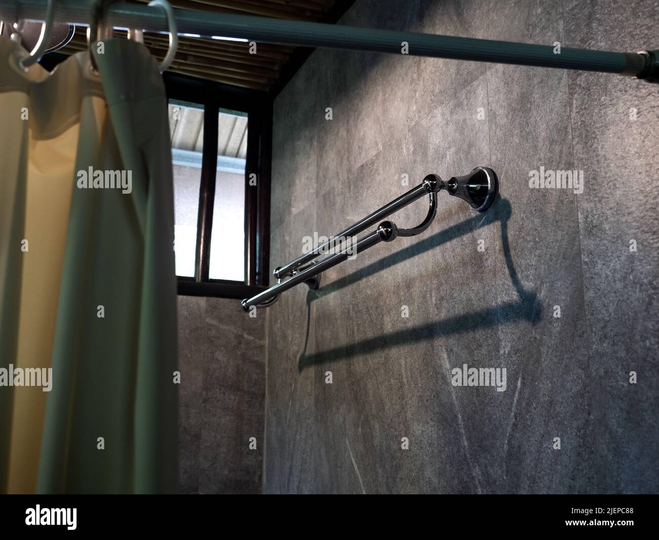 Empty long and curved, two steps of stainless steel towel hanger rack ...