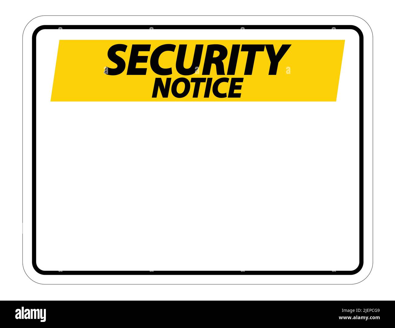 symbol Security notice sign label on white background,vector