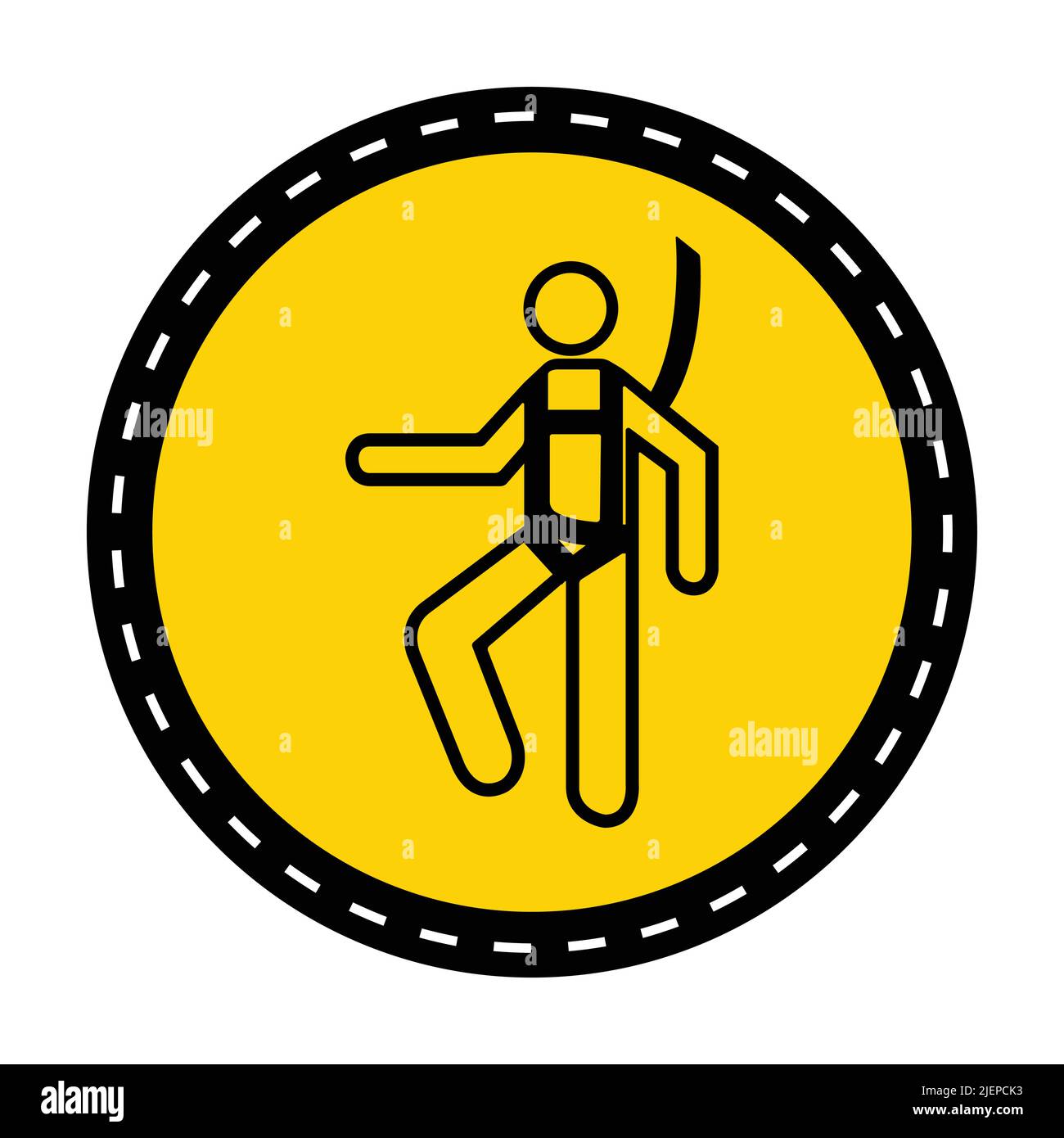 Symbol Wear Safety Harness Sign on white background,vector illustration Stock Vector