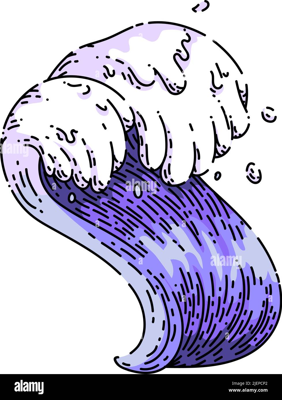 sea ocean waves sketch hand drawn vector Stock Vector Image & Art - Alamy
