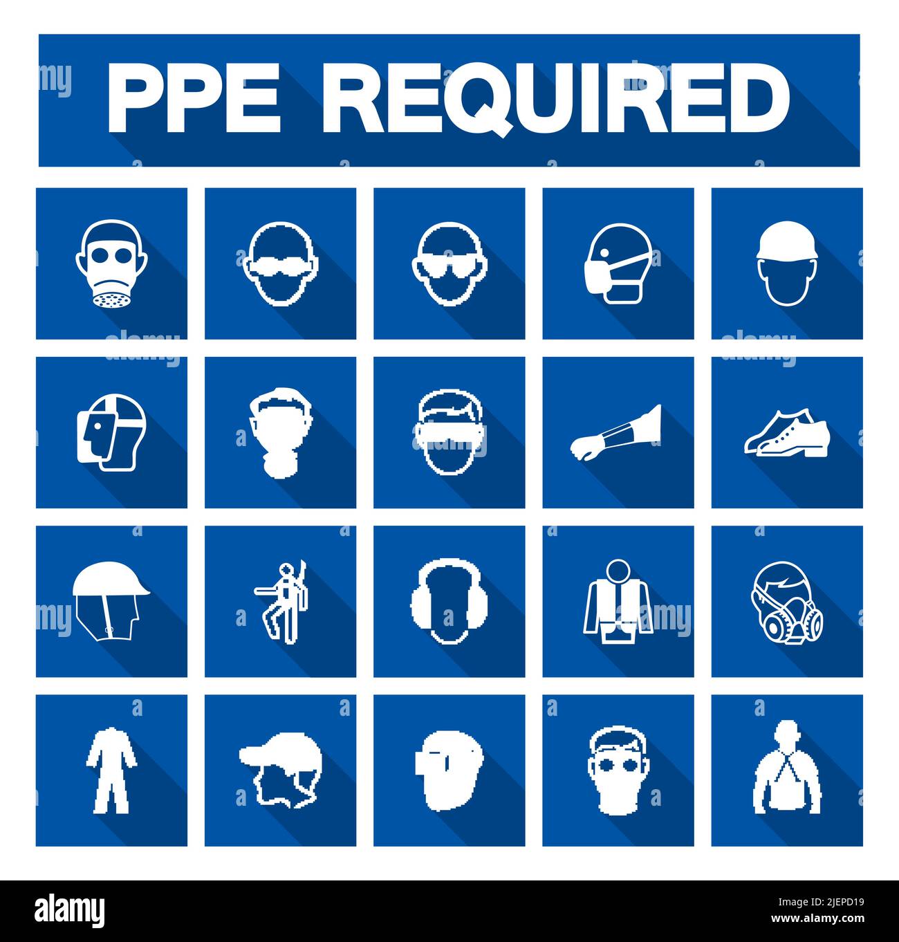 Required Personal Protective Equipment (PPE) Symbol,Safety Icon Stock