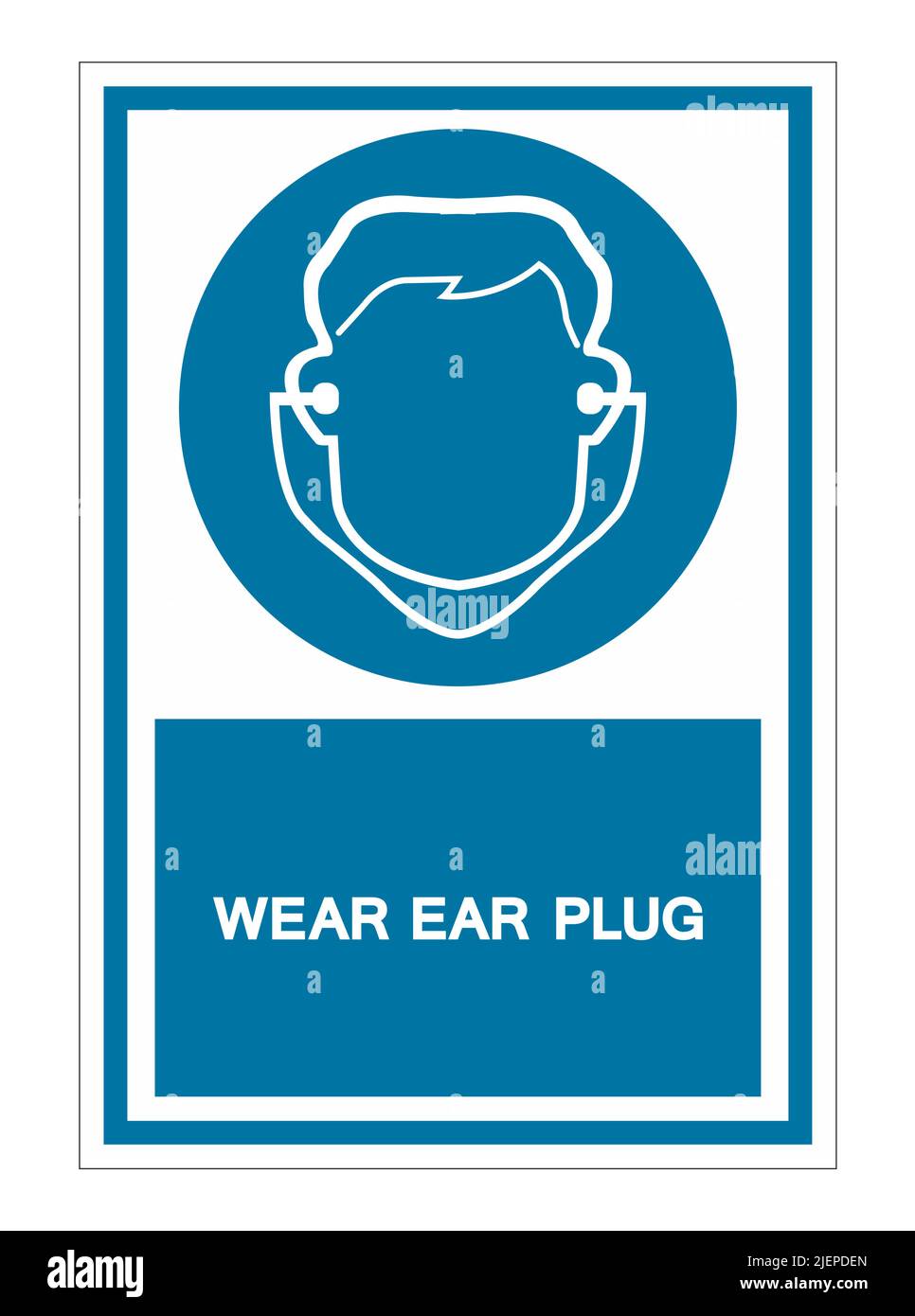 Symbol Wear Ear Plug Sign Isolate On White Background,Vector