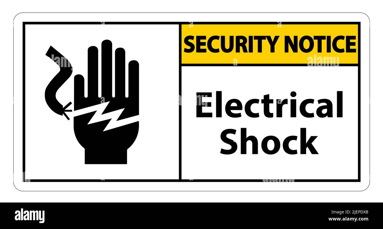 Electrical Shock Electrocution Symbol Sign Isolate On White Background