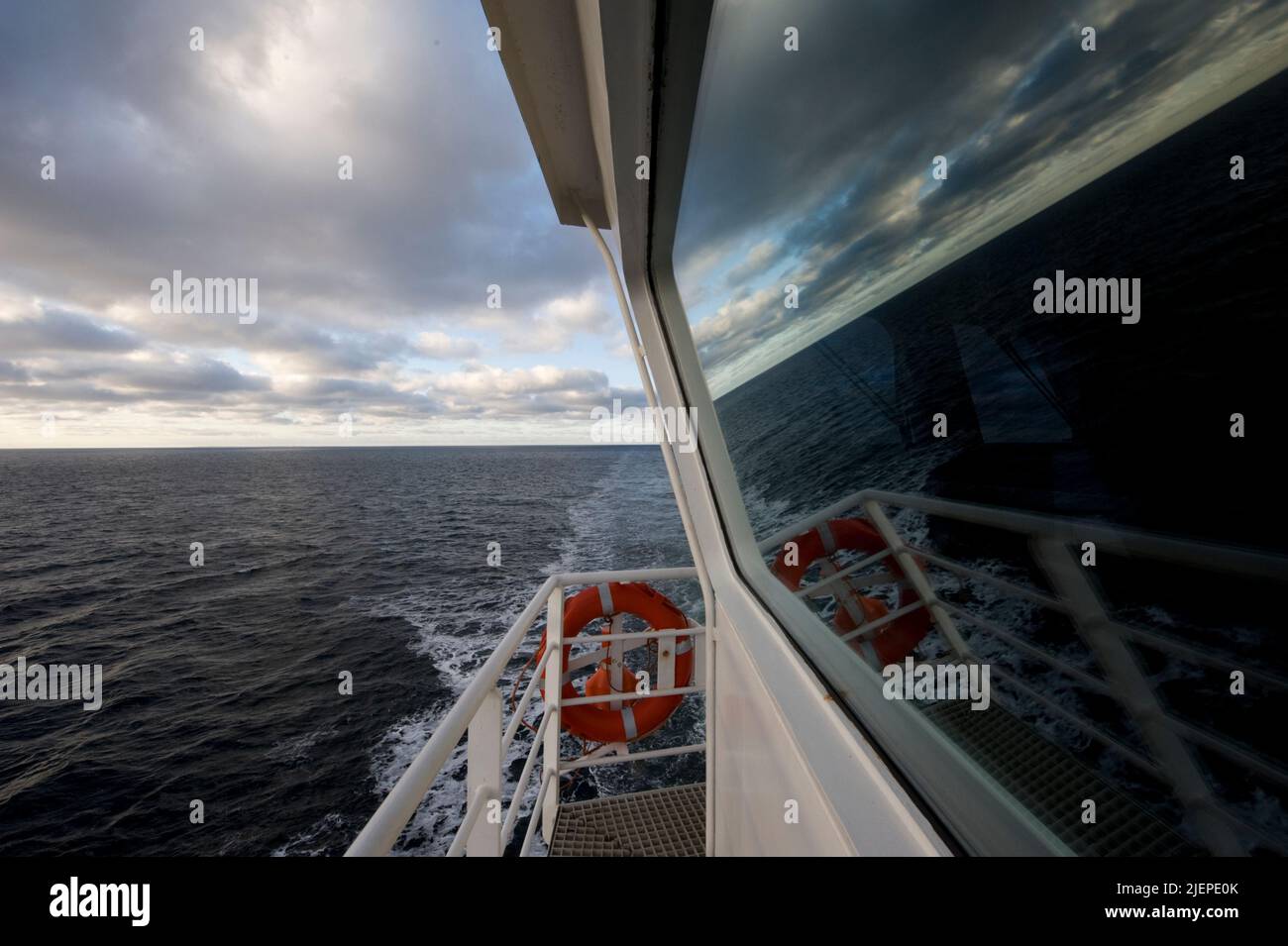 Baltic Sea, Sweden. View rom the Bridge of container vessel MS
