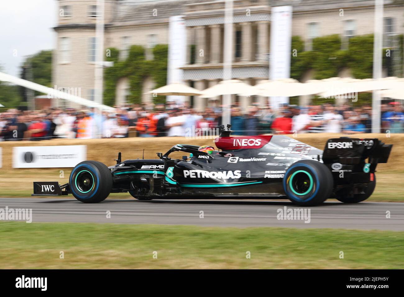 A Mercedes F1 racing car at the Festival of Speed 2022 at Goodwood, Sussex, UK Stock Photo
