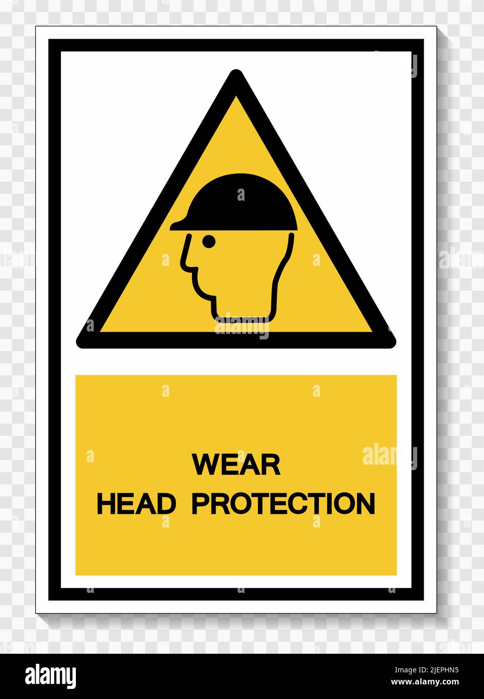 Wear Head Protection Symbol Sign Isolate On White Background,Vector