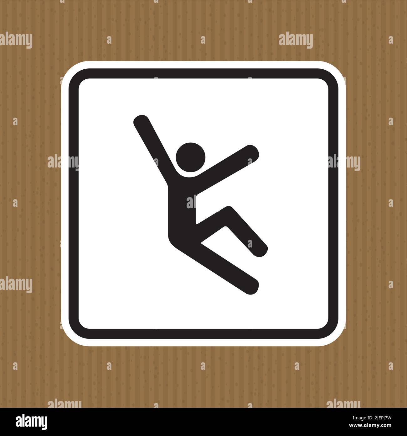 Climb Hazard Symbol Sign Isolate On White Background,Vector ...
