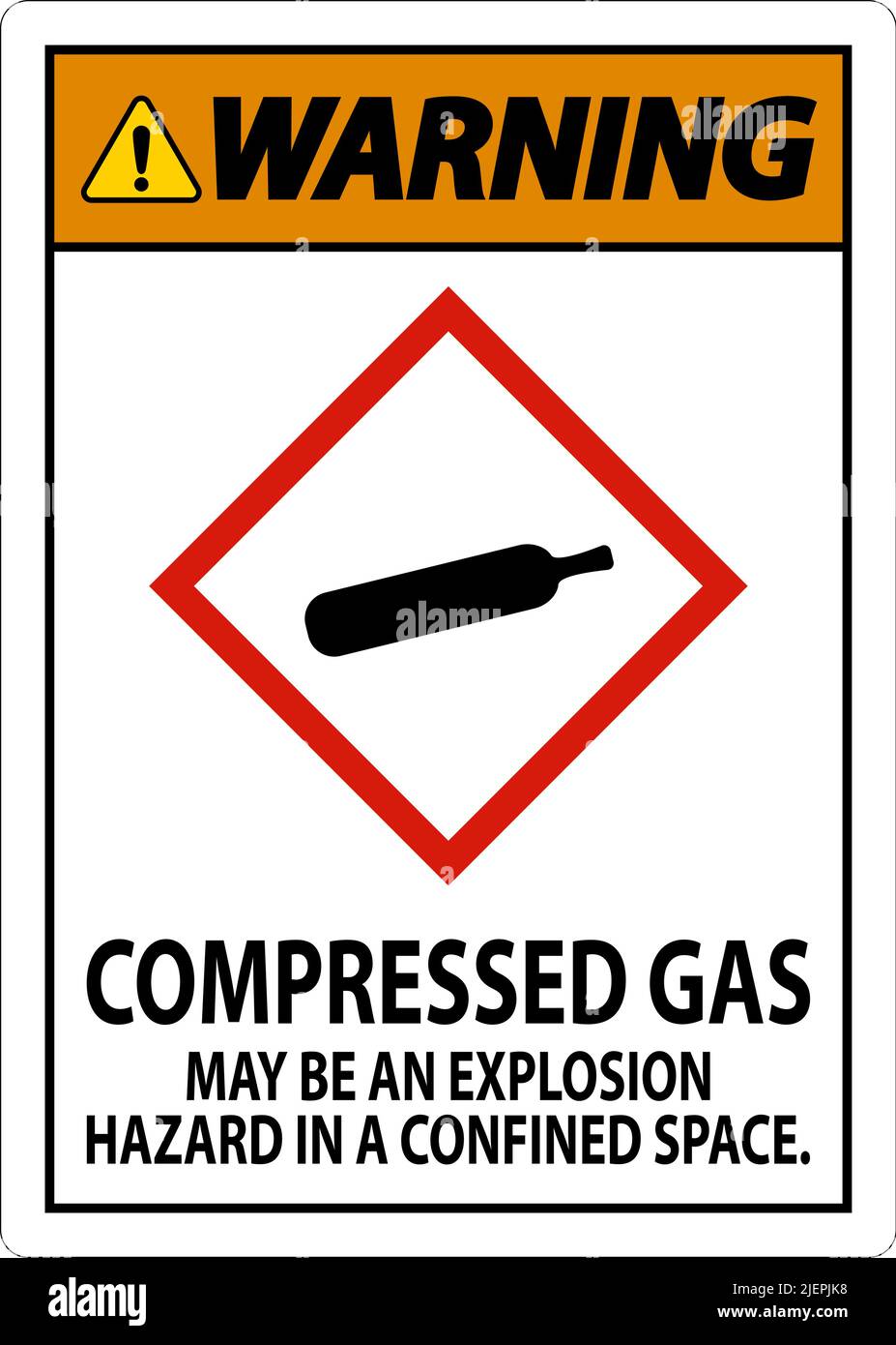 Warning Compressed Gas GHS Sign On White Background Stock Vector Image & Art Alamy