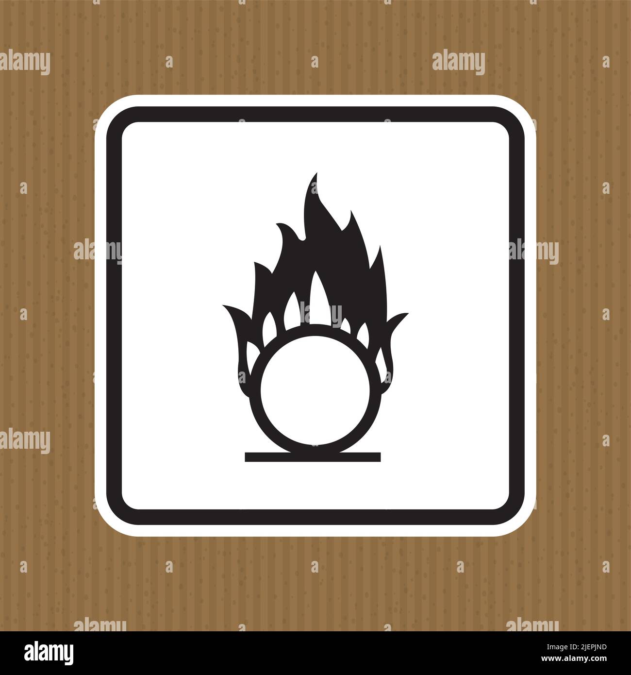 Beware Oxidizing Substance Symbol Isolate On White Background,Vector Illustration EPS.10 Stock Vector