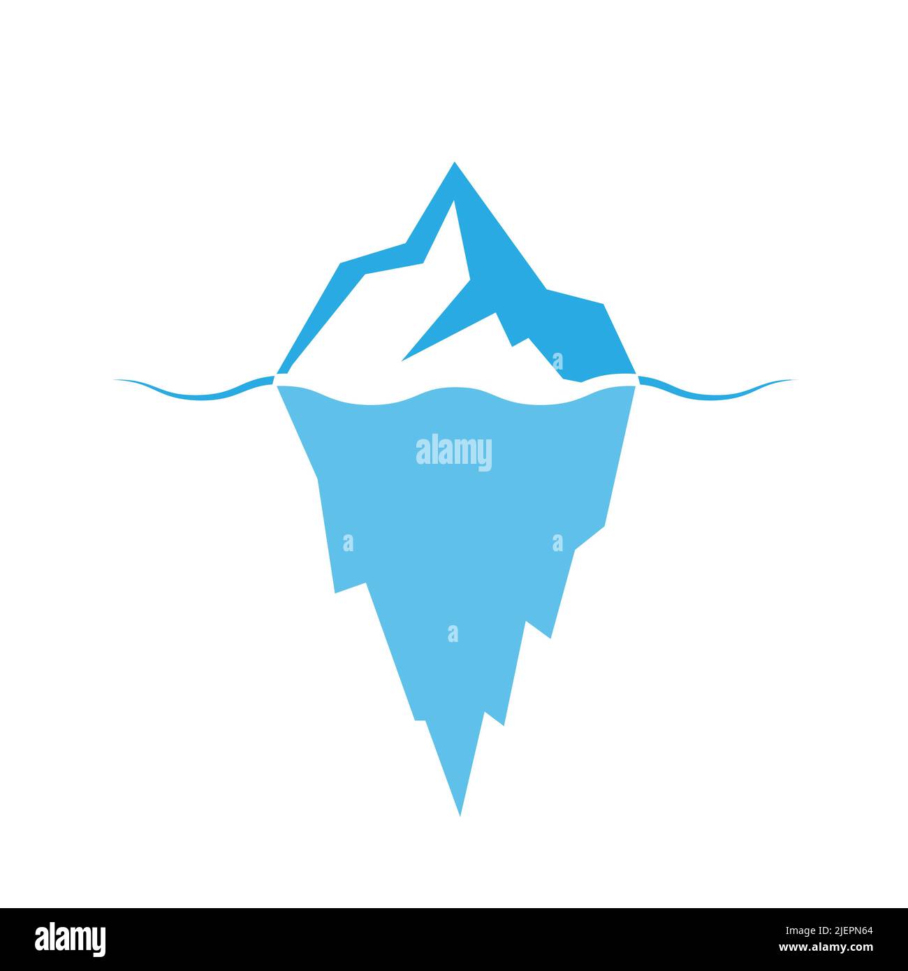 Iceberg. Vector icon of a glacier drifting across the ocean. Illustration for website, application and creative design. Flat style Stock Vector