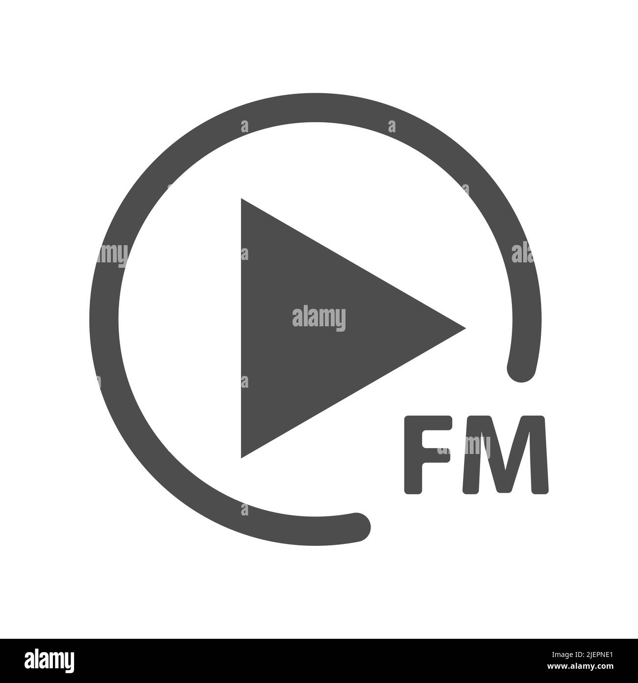icon of the FM radio player. Illustration for website, application and creative design. Flat style Stock Vector