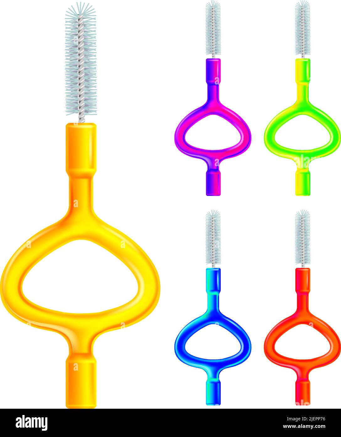 brush interdental realistic vector Stock Vector