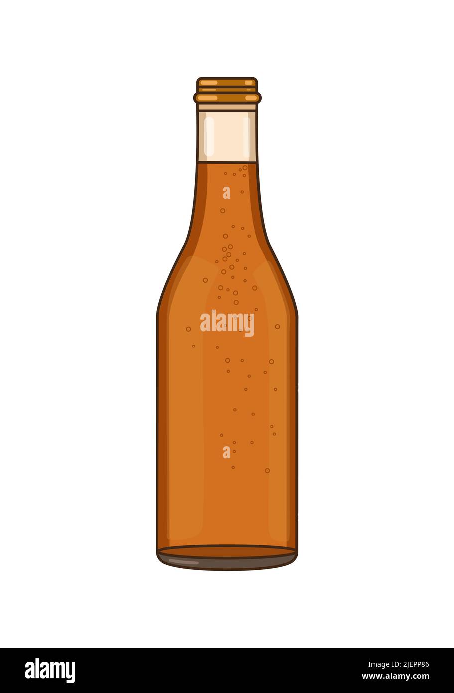 Apple or pear cider, beer or ale, ready to drink. Vector illustration in flat style on white background Stock Vector