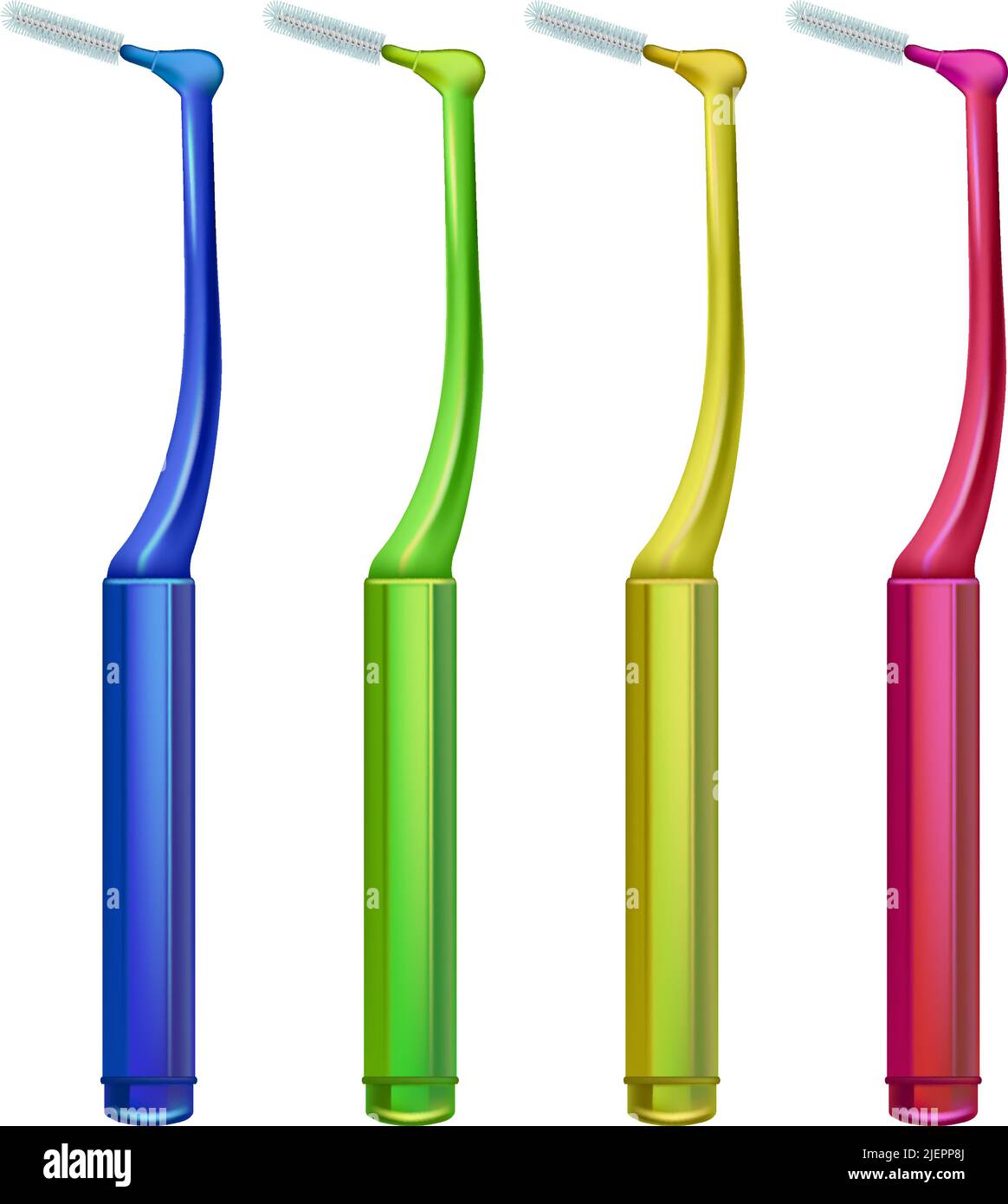 interdental brush realistic vector Stock Vector