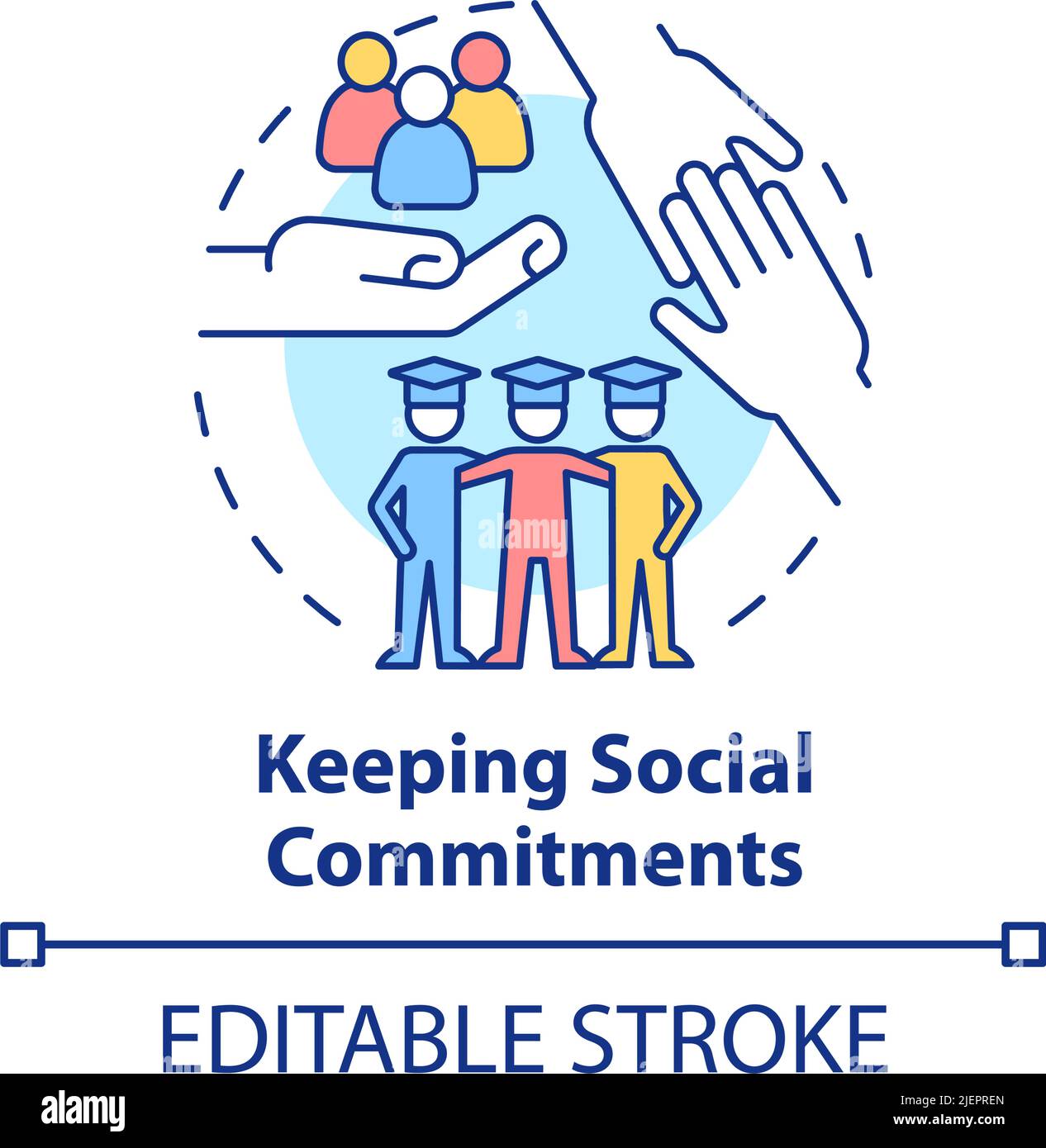 Keeping social commitments concept icon Stock Vector Image & Art - Alamy