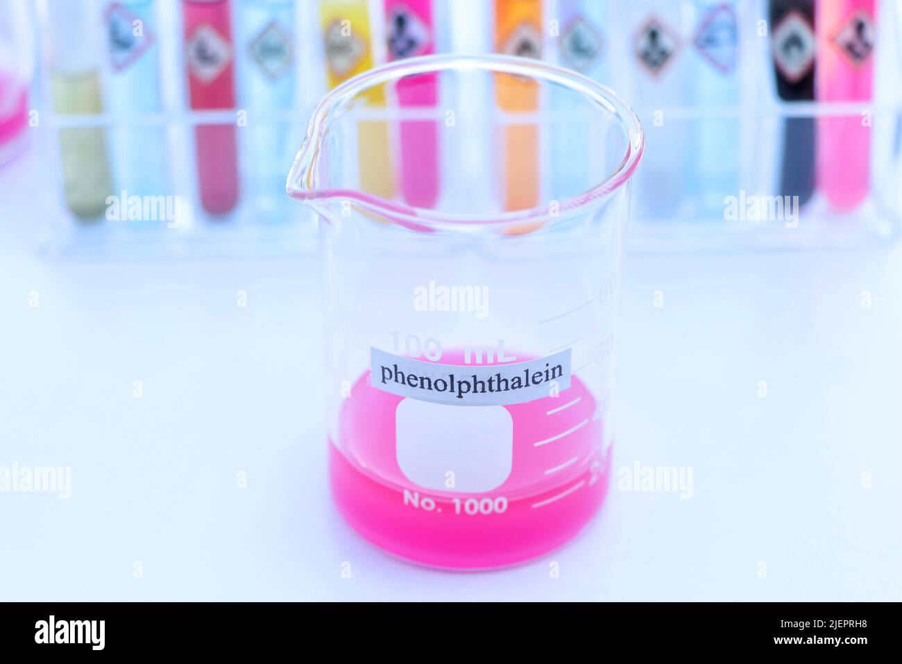 phenolphthalein use in laboratory or science education Stock Photo Alamy