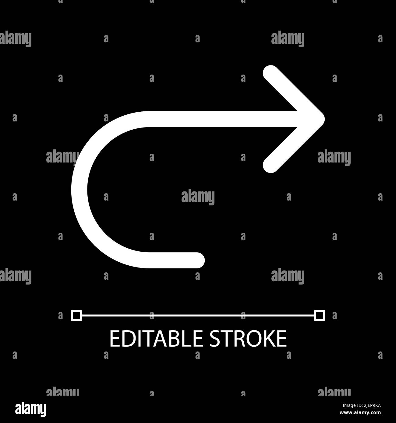 Forward white linear ui icon for dark theme Stock Vector Image & Art ...