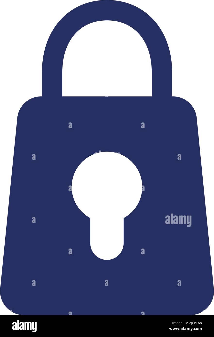 Lock black glyph ui icon Stock Vector