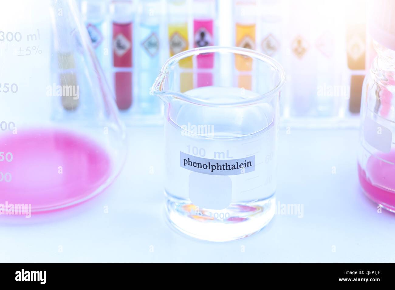 phenolphthalein use in laboratory or science education Stock Photo Alamy
