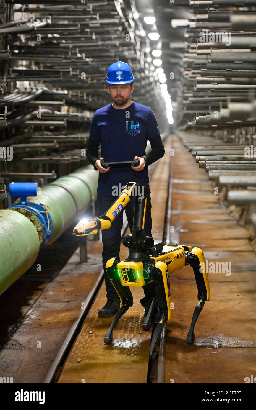 Map dynamics hi res stock photography - Prague Czech Republic 28th June 2022 Of The Spot Robot Of The Faculty Of Electrical Engineering Of The Czech Technical University Cvut Which Is Preparing A Digital 3d Map Of The Prague Underground Was Held On June 28 2022 At An Utility Tunnel In Prague Czech Republic Credit Vit Simanekctk Photoalamy Live News 2JEPTPT 