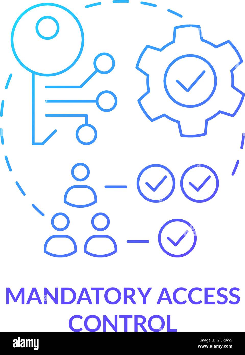 Mandatory access control blue gradient concept icon Stock Vector Image & Art Alamy