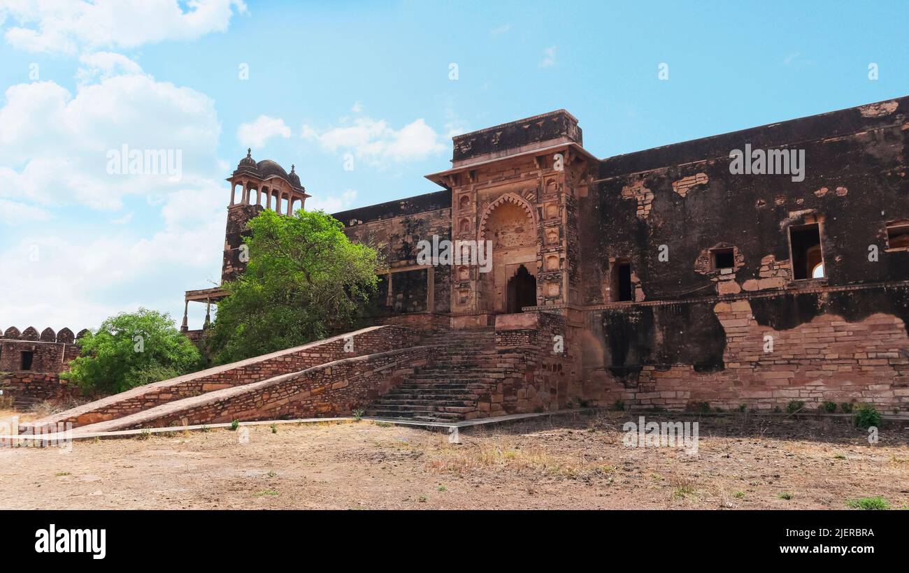 Entrance of Jahangir Mahal, Gwalior Fort, Madhya Pradesh, India. Stock Photo