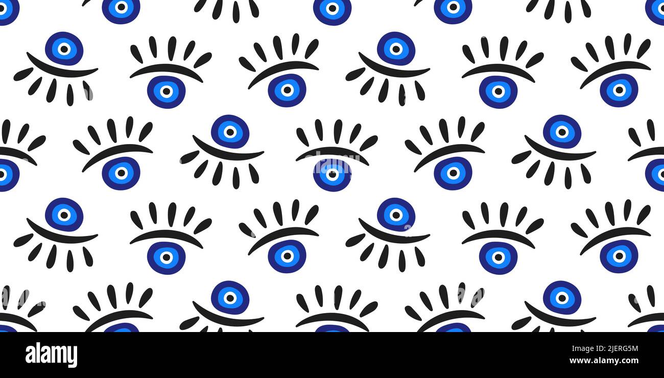 Evil eyes seamless pattern Stock Vector