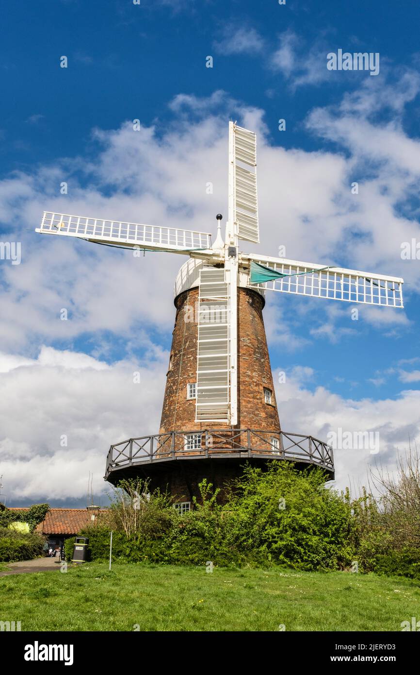 Green's Mill windmill. Nottingham, Nottinghamshire, England, UK, Britain Stock Photo