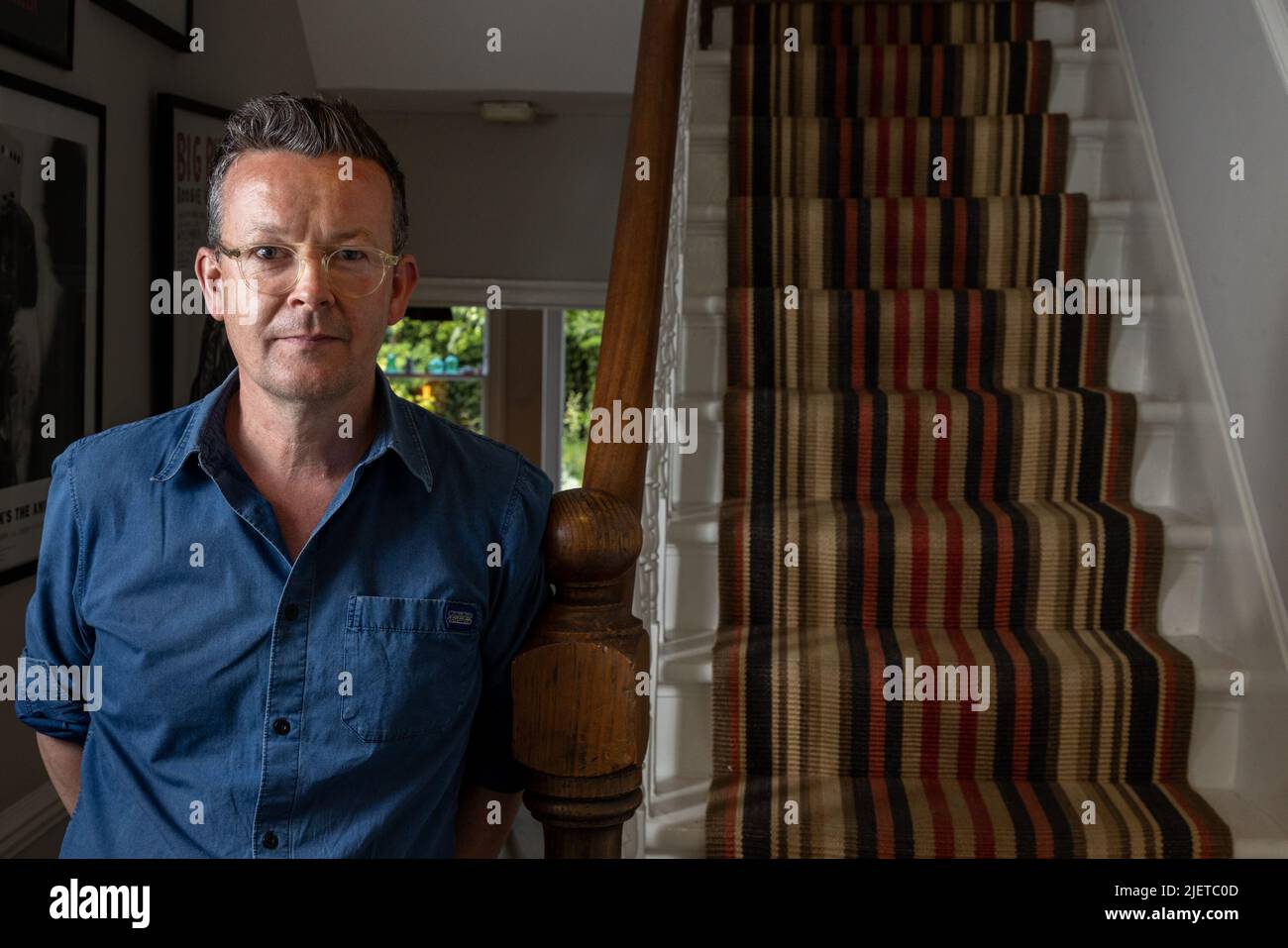 Enda Walsh, Playwright, photographed at his home in Kilburn, London Plays include Disco Pigs and The Walworth Farce. Stock Photo