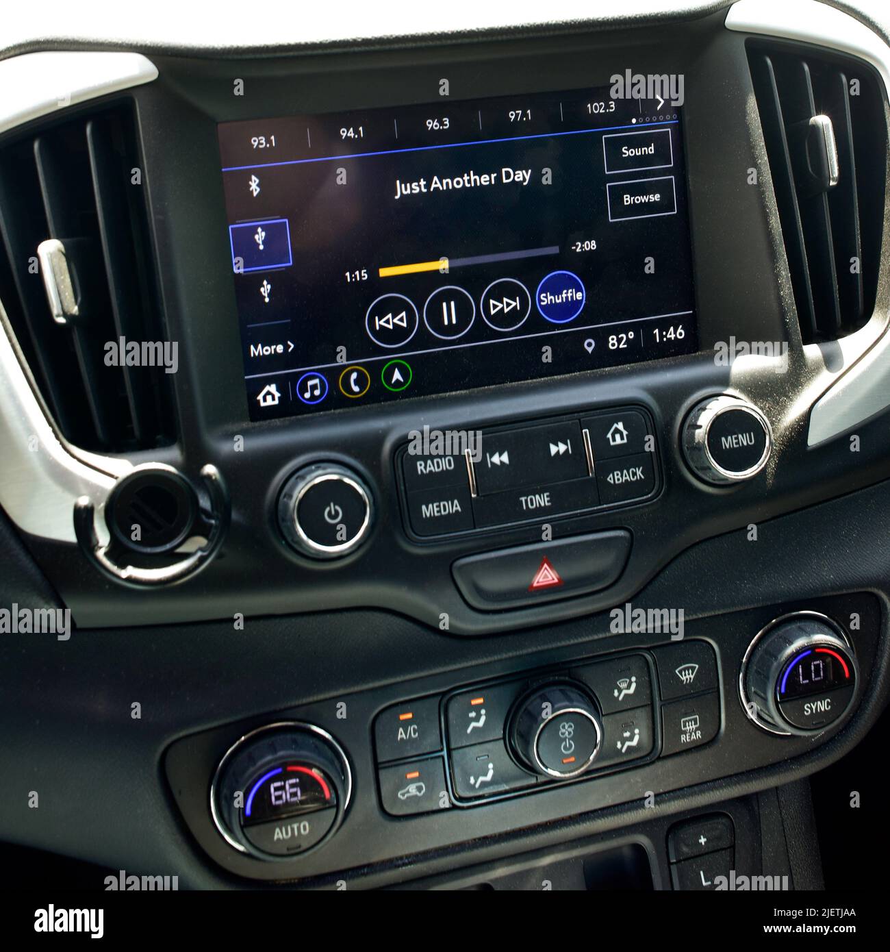 , Car Dashboard and Radio Stock Photo Alamy