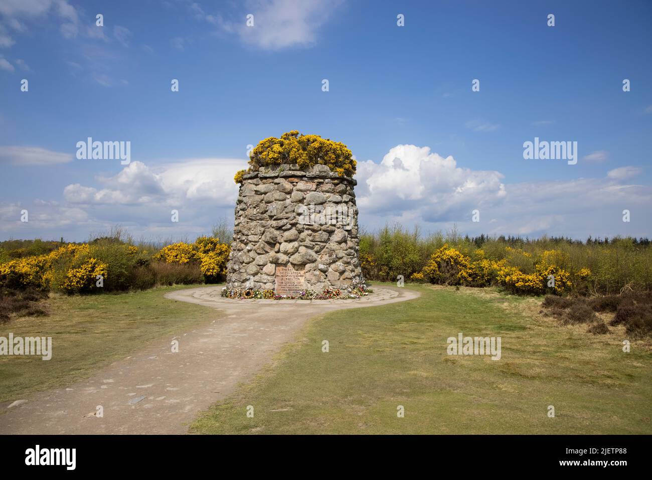 marker of the battle of culloden at the culloden visitors centre