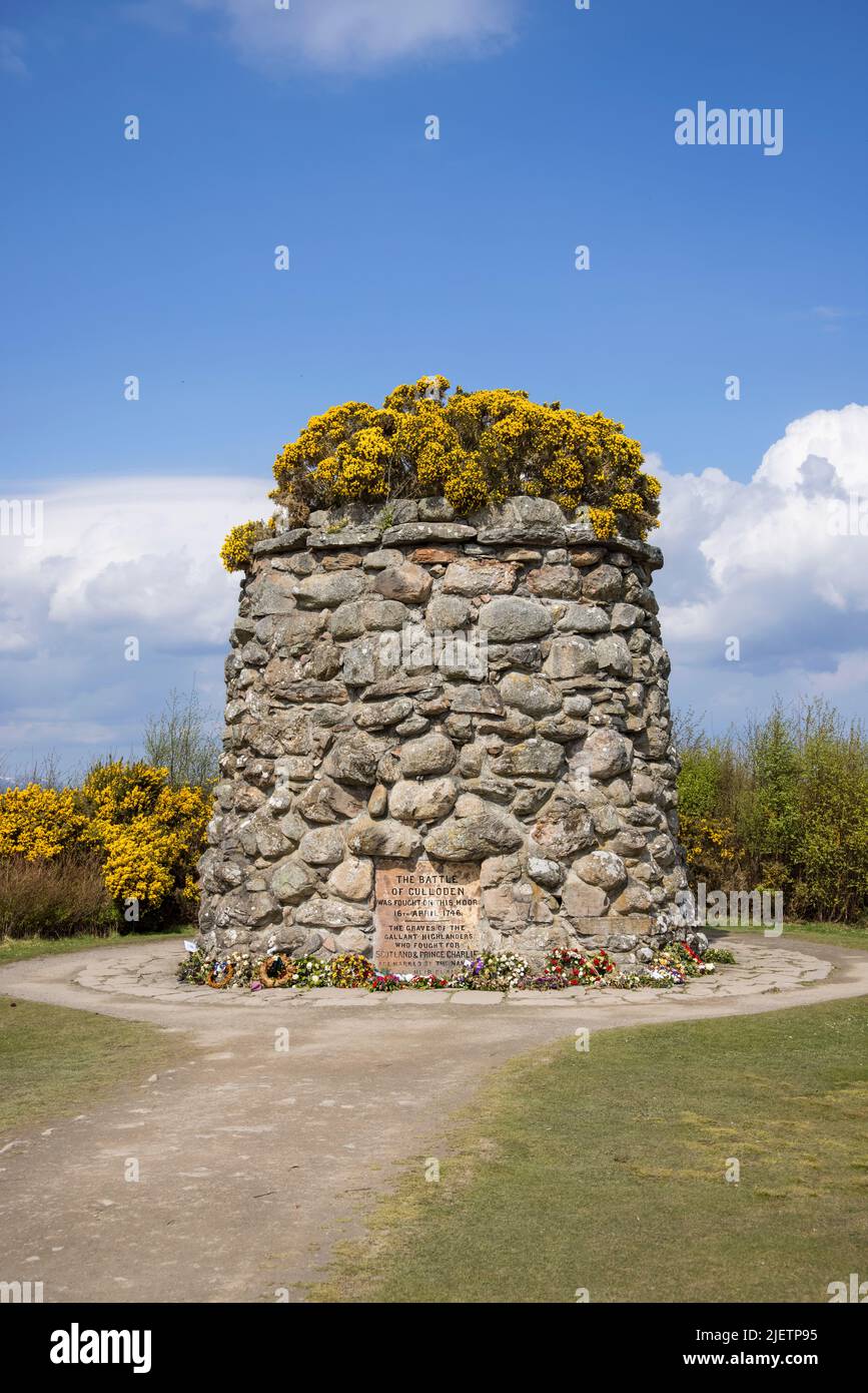 marker of the battle of culloden at the culloden visitors centre