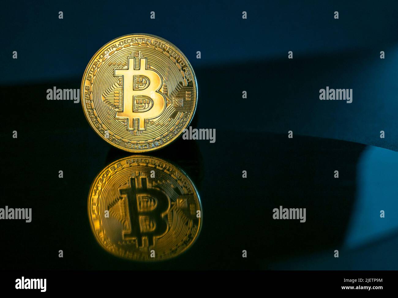 Coin Bitcoin on background cryptocurrency trading chart on computer screen.  Digital money, banking, investment, finance and business concept Stock  Photo - Alamy