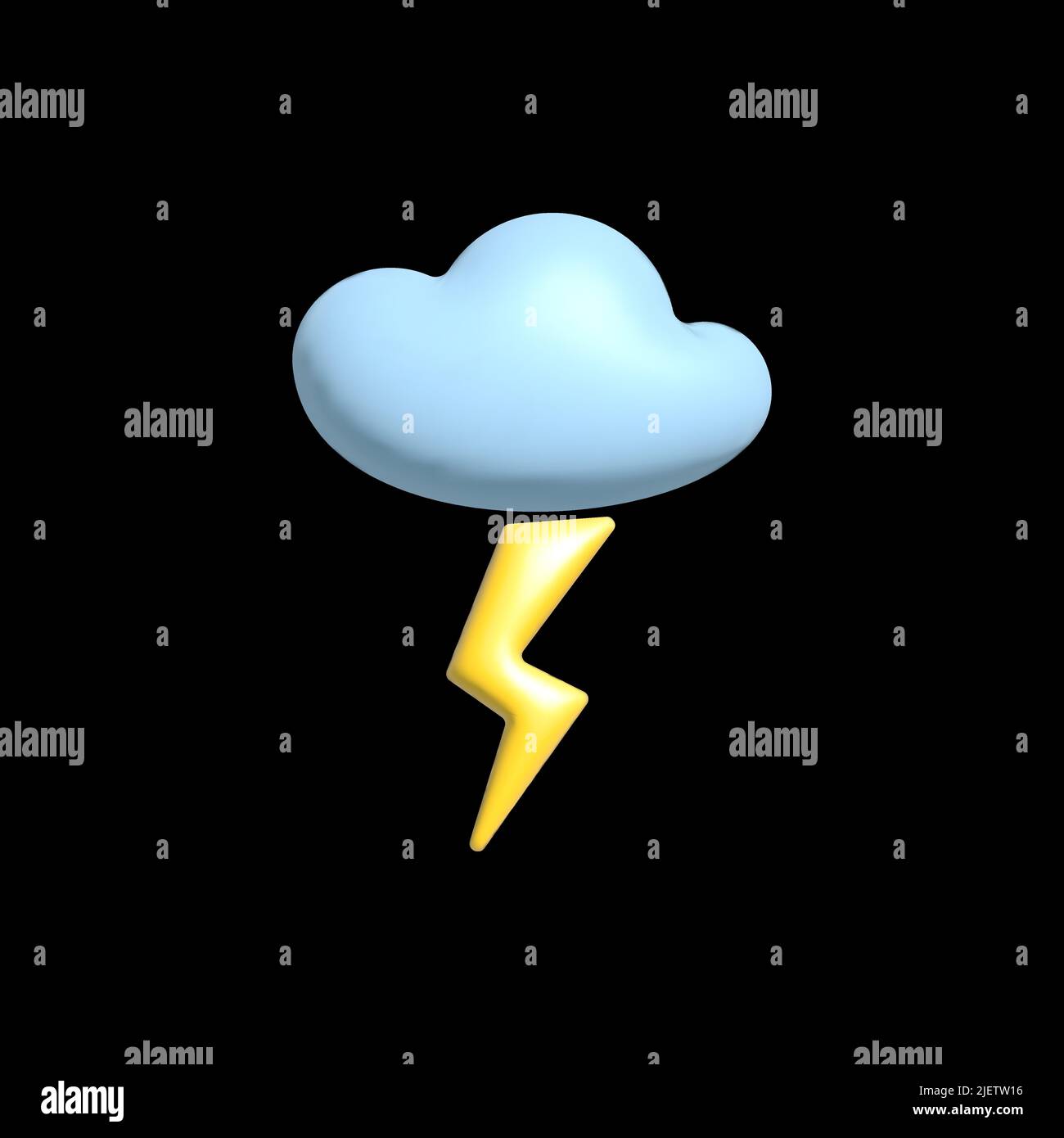 3d weather icon volumetric render with glossy sun cloud rain snow, elements for apps and social media. Stock Vector