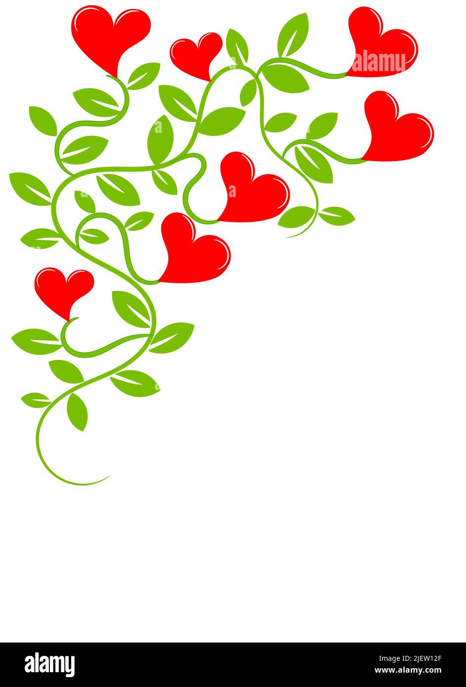 Plant creeper with flowers hearts Stock Vector Image & Art Alamy