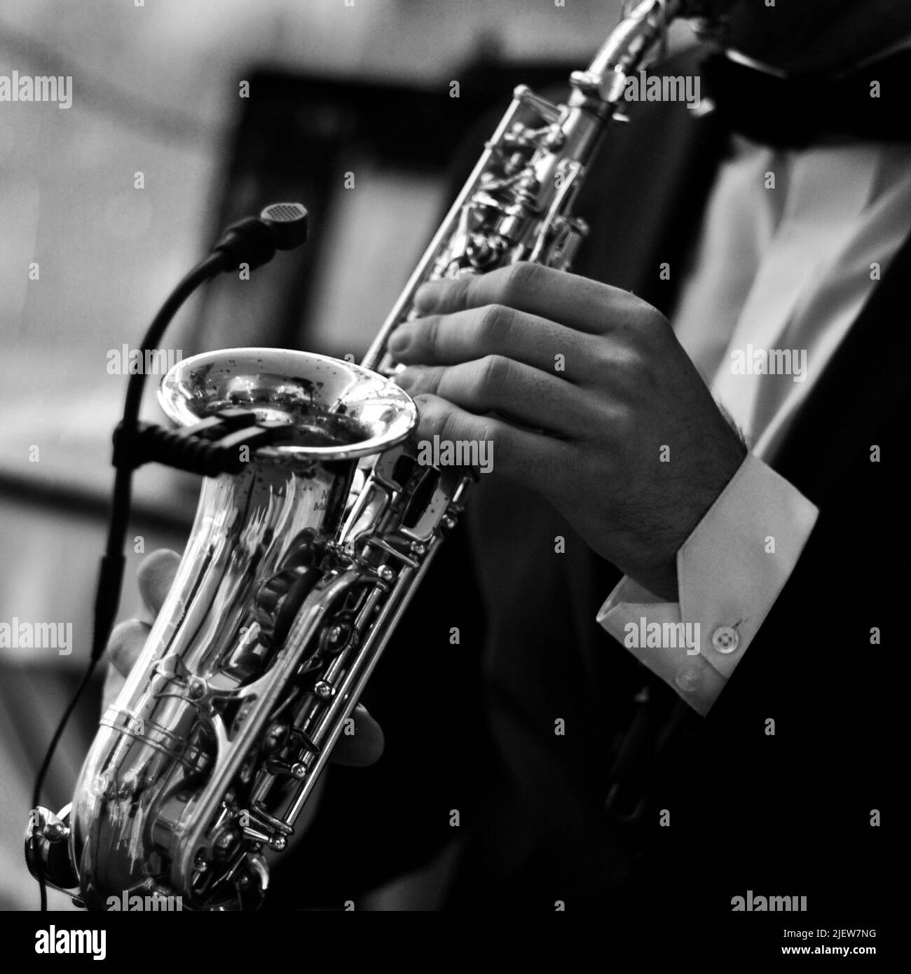 Saxophone Black and White Stock Photos & Images Alamy