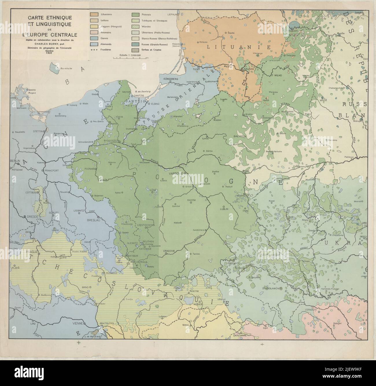 Another vintage representation of Old Europe Map, Retro Europe Map