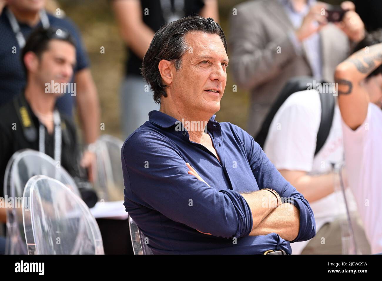 Rome, Italy, 28 June 2022, Diego Nepi Molineris is the general director of Sport and Salute during the presentation conference of the World Street Skateboarding Rome 2022 at the Parco del Colle Oppio in Rome on June 28, 2022 Stock Photo