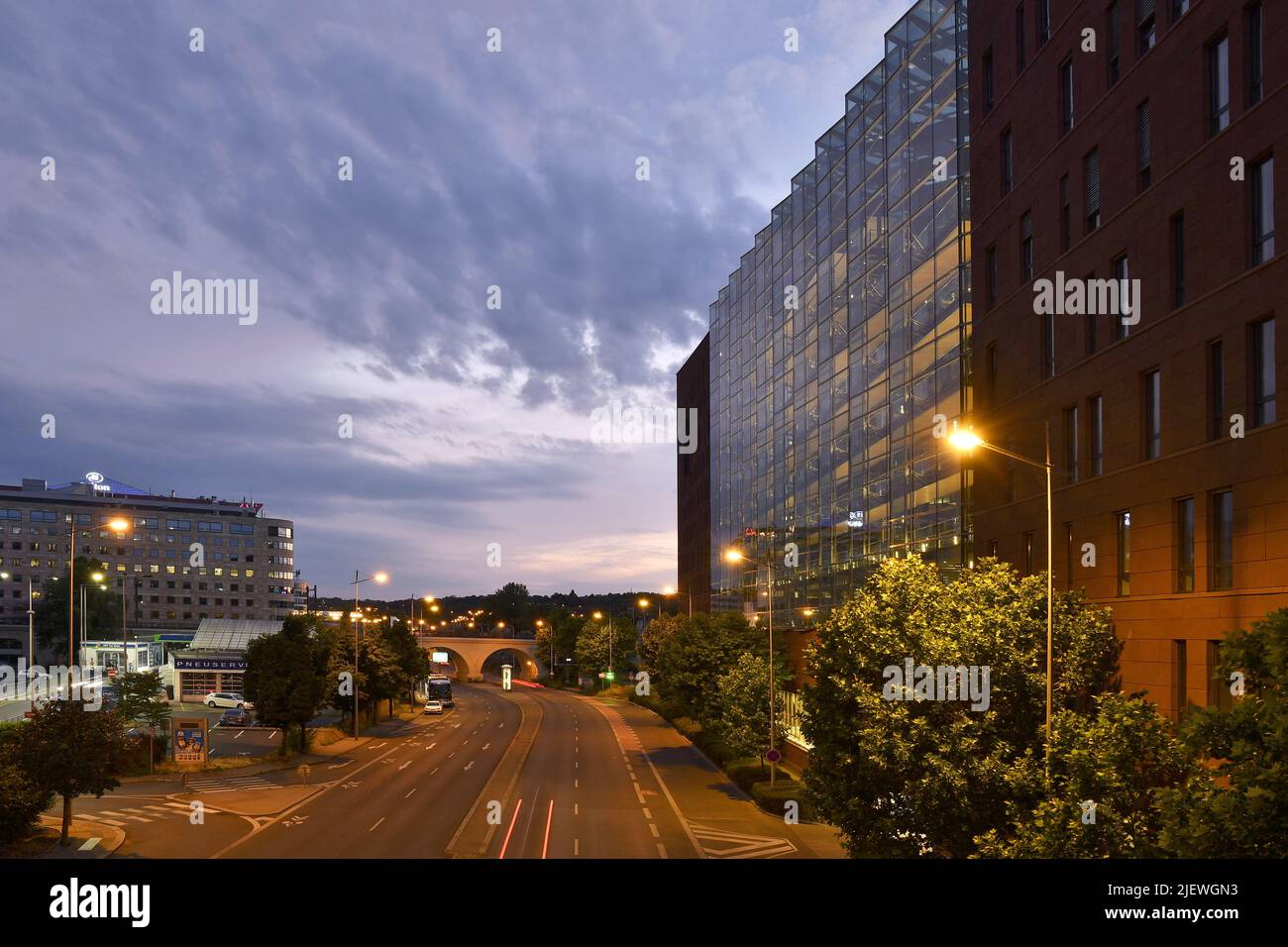 'Danube House' modern sustainable office building located in Karlin district of Prague Czech