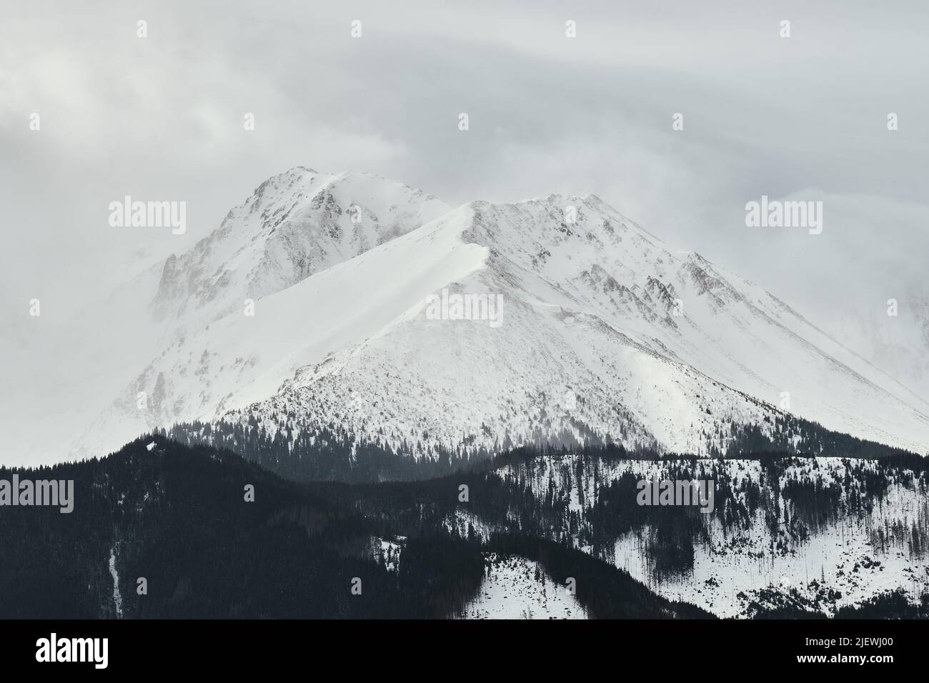 Tatra mountain covered with a snow