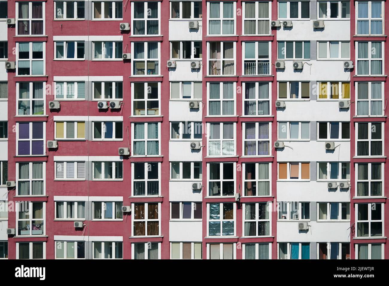 Kiev, Ukraine July 20, 2019: Urban high-rise apartment building with ...