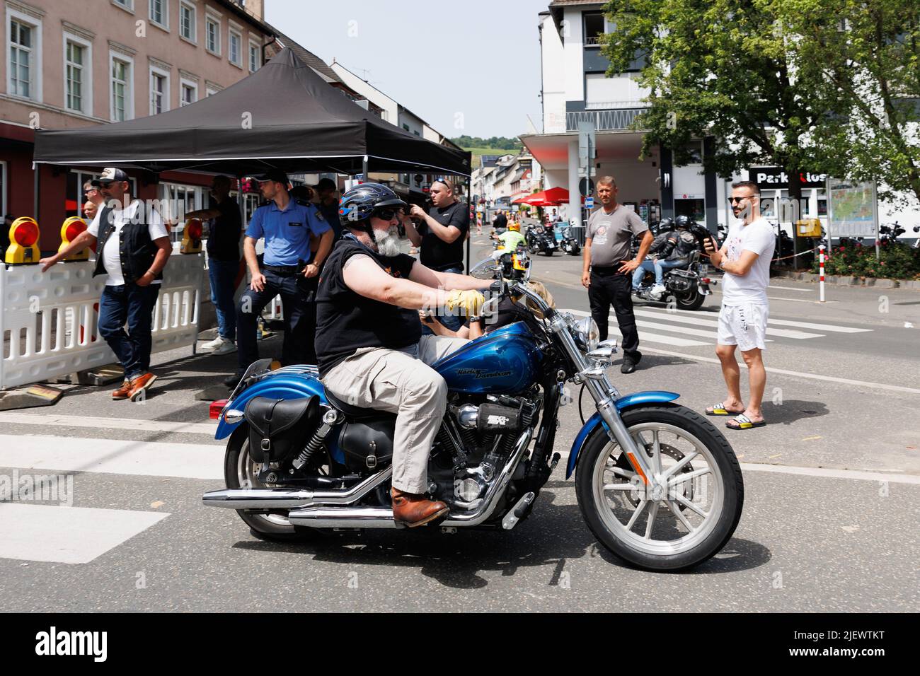 Magic Bikes Rudesheim, one of Europe's biggest Harley Davidson events in the Rhine Valley world heritage region. Harley & vintage bike rally, Germany Stock Photo