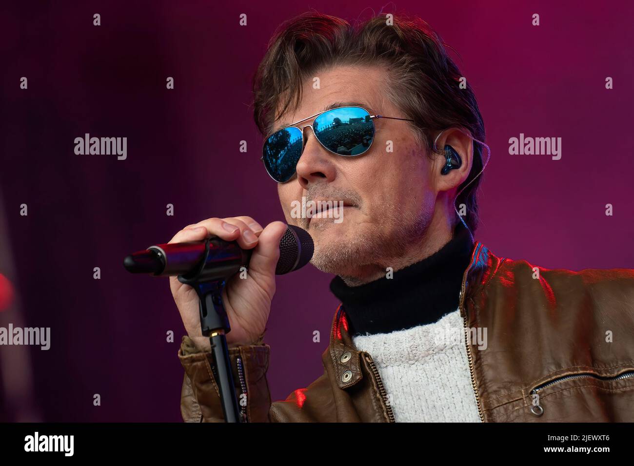 Bergen, Norway. 15th, June 2022. The Norwegian pop group a-ha performs