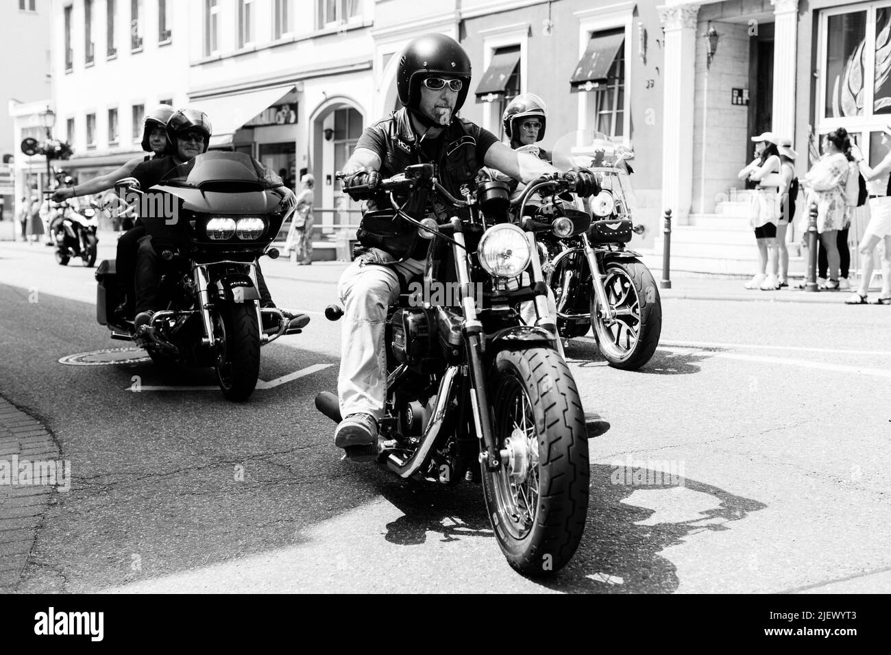 Magic Bikes Rudesheim, one of Europe's biggest Harley Davidson events in the Rhine Valley world heritage region. Harley & vintage bike rally, Germany Stock Photo